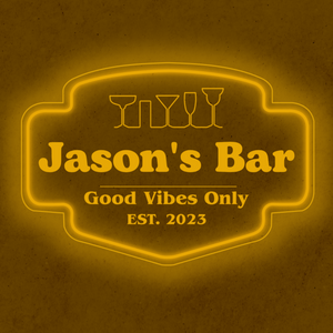 Personalized LED Color Changing Acrylic Bar w/Glasses Sign