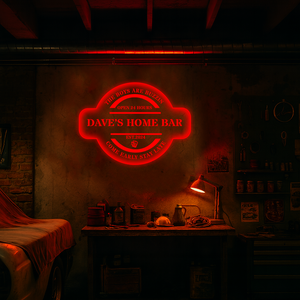 Personalized LED Color Changing Man Cave Sign