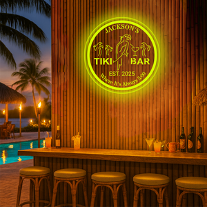 Personalized LED Color Changing Tiki Bar Sign