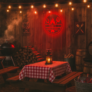 Personalized LED Color Changing BBQ & Grill Sign