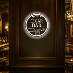 Personalized LED Color Changing Cigar Bar Sign