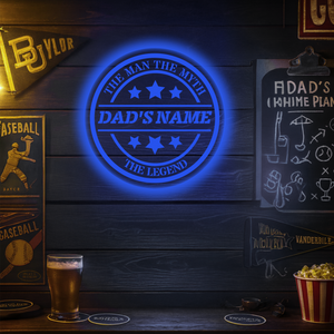 Personalized LED Color Changing Father's Day Dad Sign
