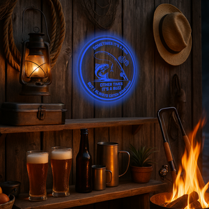 Personalized LED Color Changing Acrylic Fishing Beers Sign