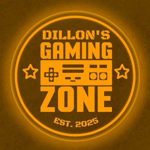 Personalized LED Color Changing Acrylic Gaming Remote Sign