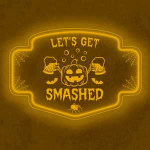 Personalized LED Color Changing Acrylic Smashed Pumpkin Sign