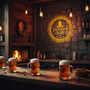 Personalized LED Color Changing Acrylic Bar Beer Mug Sign