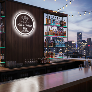 Personalized LED Color Changing Acrylic Cocktail Bar Sign
