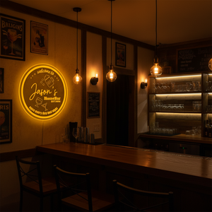 Personalized LED Color Changing Acrylic Bar Drinking Glasses Sign