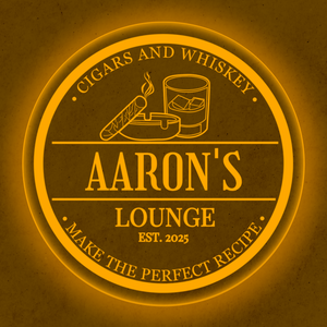 Personalized LED Color Changing Acrylic Cigar & Whiskey Sign