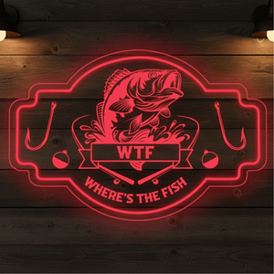 Personalized LED Color Changing Acrylic Fishing Hooks Sign