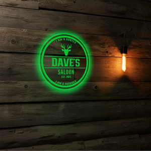 Personalized LED Color Changing Acrylic Deer Hunter Sign