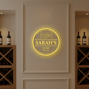 Personalized LED Color Changing Acrylic Wine Sign