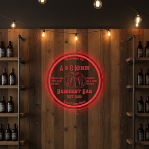 Personalized LED Color Changing Acrylic Beer Cheers Sign