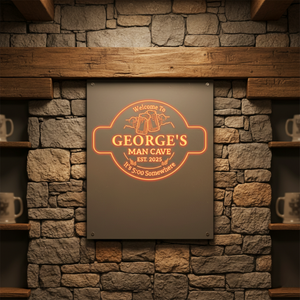 Personalized LED Color Changing Acrylic Man Cave Beers Cheers Sign