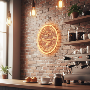 Personalized LED Color Changing Acrylic Coffee Sign