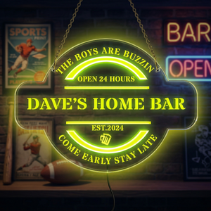 Personalized LED Color Changing Man Cave Sign