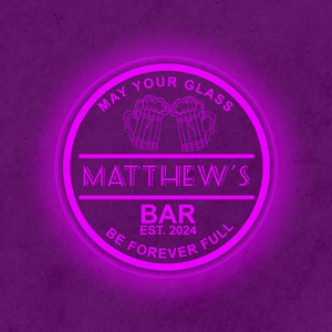 Personalized LED Color Changing Acrylic Double Beer Mug Sign