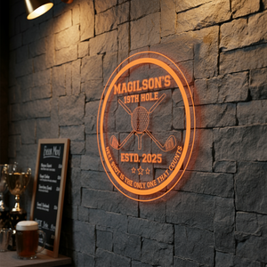 Personalized LED Color Changing Acrylic Golf Bar Sign