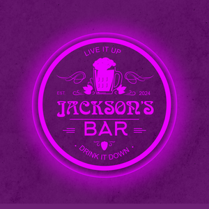 Personalized LED Color Changing Acrylic Bar Beer Mug Sign