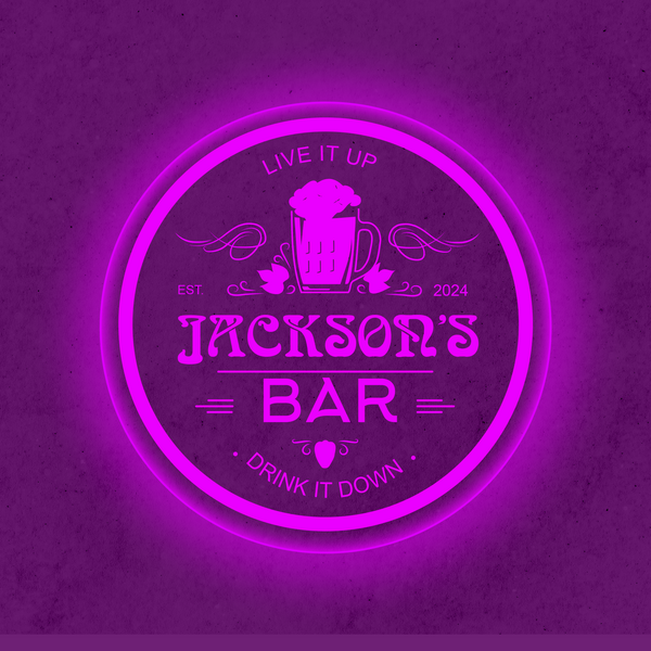 Personalized LED Color Changing Acrylic Bar Beer Mug Sign