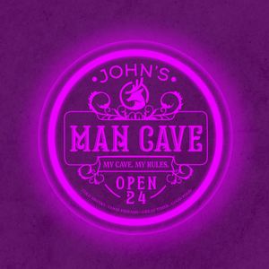 Personalized LED Color Changing Acrylic Man Cave Deer Sign