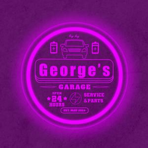Personalized LED Color Changing Acrylic Garage Car Sign