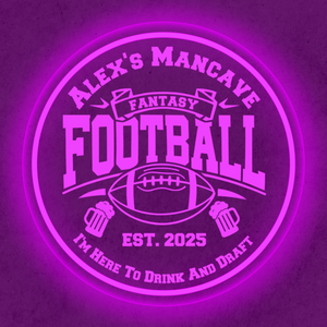 Personalized LED Color Changing Acrylic Fantasy Football Beers Sign