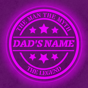 Personalized LED Color Changing Father's Day Dad Sign