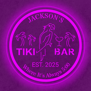 Personalized LED Color Changing Tiki Bar Sign