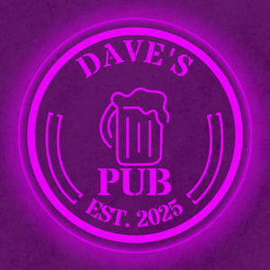 Personalized LED Color Changing Beer Mug Pub Sign