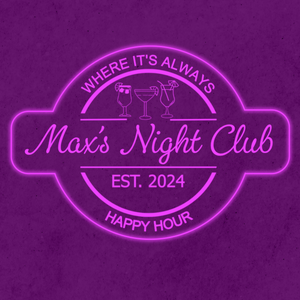 Personalized LED Color Changing Acrylic Three Glasses Bar Sign