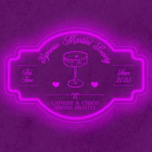 Personalized LED Color Changing Acrylic Espresso Martini Sign