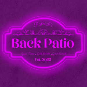 Personalized LED Color Changing Acrylic Back Patio Sign