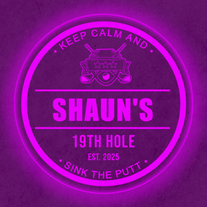 Personalized LED Color Changing Acrylic Golf Clubs Sign