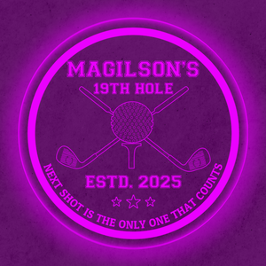 Personalized LED Color Changing Acrylic Golf Bar Sign