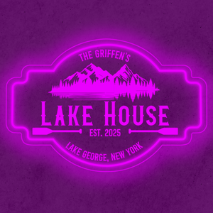 Personalized LED Color Changing Acrylic Lake House Sign