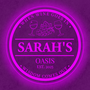 Personalized LED Color Changing Acrylic Wine Sign