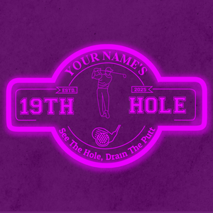 Personalized LED Color Changing Acrylic Golf 19th Hole Sign