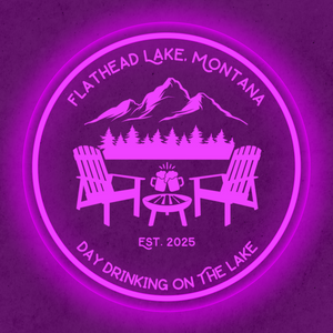 Personalized LED Color Changing Acrylic Lake House Chairs Sign