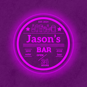 Personalized LED Color Changing Acrylic Bar Beer Glasses Sign