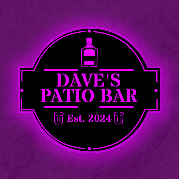 Personalized LED Color Changing Patio Bar Sign