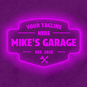 Personalized LED Color Changing Acrylic Garage Sign