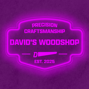 Personalized LED Color Changing Acrylic Woodshop Sign