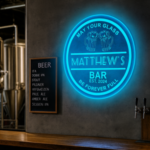 Personalized LED Color Changing Acrylic Double Beer Mug Sign