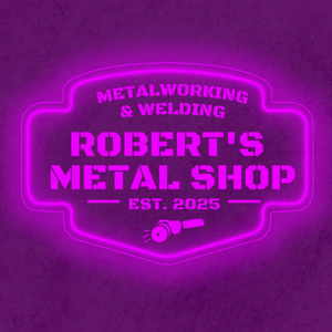 Personalized LED Color Changing Acrylic Metal Shop Sign