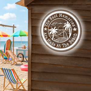 Personalized LED Color Changing Acrylic Beach Sign