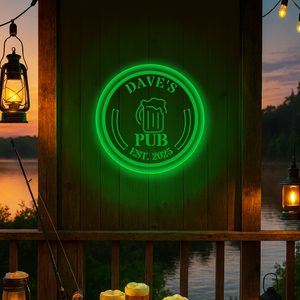 Personalized LED Color Changing Beer Mug Pub Sign