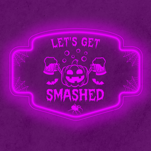 Personalized LED Color Changing Acrylic Smashed Pumpkin Sign