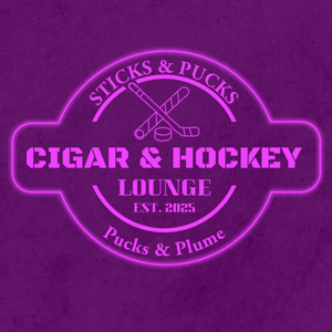 Personalized LED Color Changing Acrylic Cigar & Hockey Sign