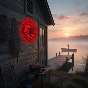 Personalized LED Color Changing Acrylic Fishing Sign